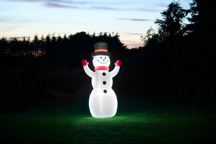 Oppblåsbar snømann 2,4 meter med 2 LED
